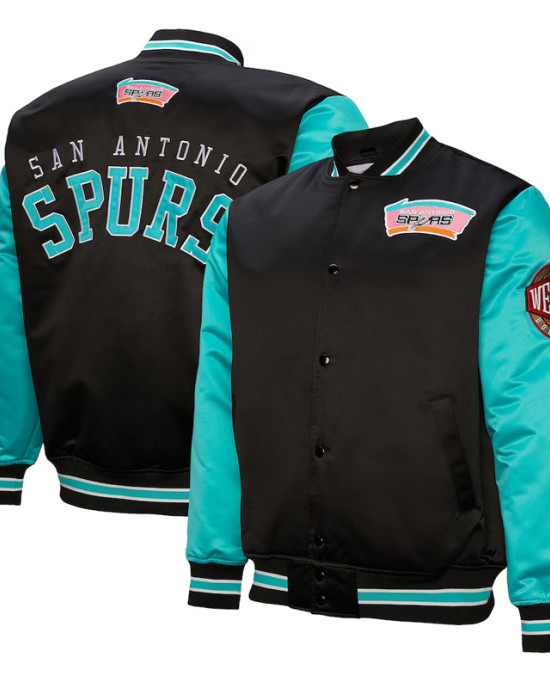 Primetime San Antonio Spurs Black and Aqua Jacket Primetime San Antonio Spurs Black and Aqua Jacket