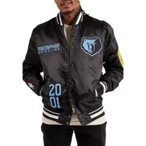 Pro Standard Memphis Grizzlies Satin Varsity Jacket