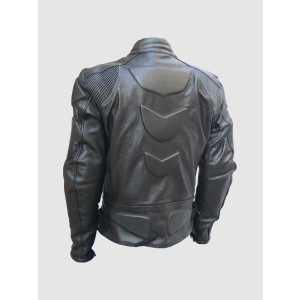 Protective Men’s Black Leather Motorcycle Jacket