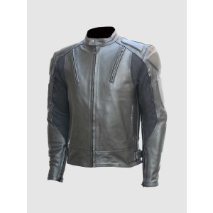 Protective Men’s Black Leather Motorcycle Jacket
