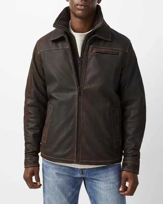 Providence Falls Liam O’Conner Double Collar Leather Jacket