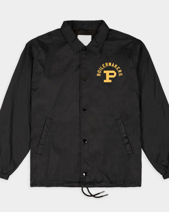 Purdue Boilermakers Block P Coaches Jacket Purdue Boilermakers Block P Coaches Jacket