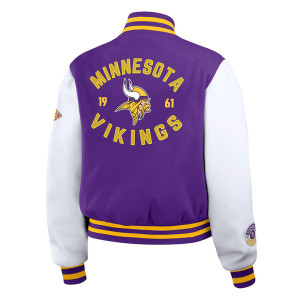Purple/White Minnesota Vikings Varsity Full-Zip Jacket