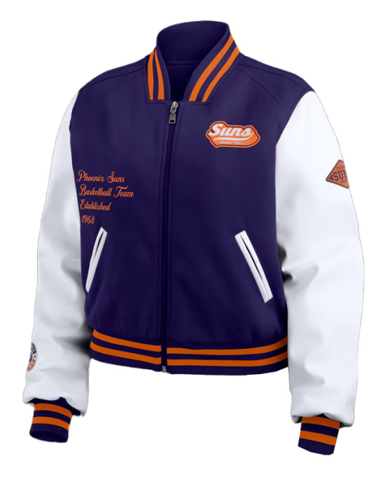 Purple/White Phoenix Suns Varsity Full-Zip Jacket
