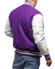 Purple Wool Body & Bright White Leather Sleeves Letterman Jacket Purple Wool Body & Bright White Leather Sleeves Letterman Jacket