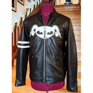 Puscifer Maynard James Keenan Striped Leather Jacket