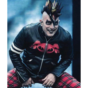 Puscifer Maynard James Keenan Striped Leather Jacket