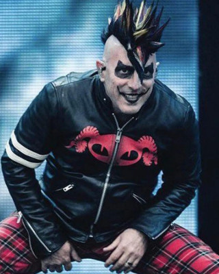 Puscifer Maynard James Keenan Striped Leather Jacket