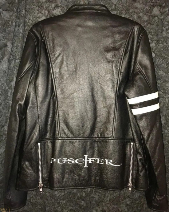 Puscifer Maynard James Keenan Striped Leather Jacket Puscifer Maynard James Keenan Striped Leather Jacket