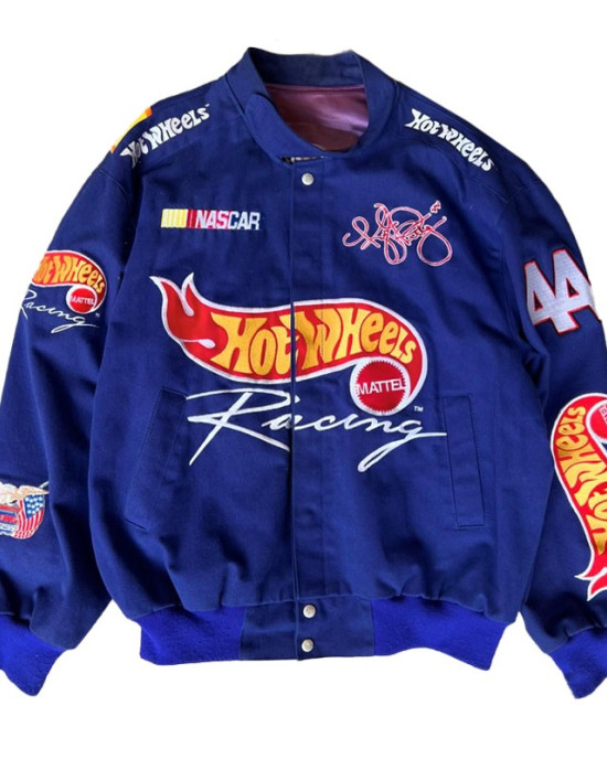Rare 90 Hot Wheels Racing NASCAR Jacket Full-Snap