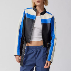 Receiver Season 1 Brooklyn Adams Moto Racer Leather Jacket