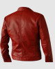 Red Elegant Leather Jacket Red Elegant Leather Jacket