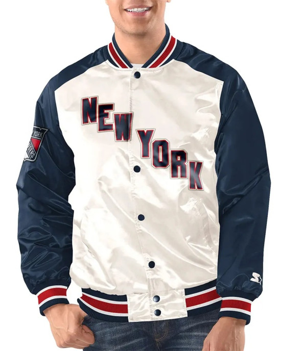 Renegade NY Rangers Navy and White Jacket Renegade NY Rangers Navy and White Jacket