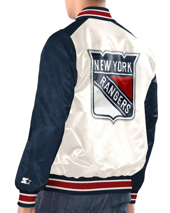 Renegade NY Rangers Navy and White Jacket Renegade NY Rangers Navy and White Jacket