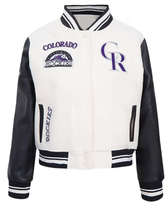 Retro Classic Rib Wool Colorado Rockies Varsity Jacket Retro Classic Rib Wool Colorado Rockies Varsity Jacket