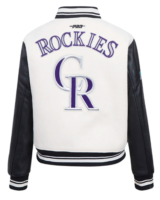 Retro Classic Rib Wool Colorado Rockies Varsity Jacket Retro Classic Rib Wool Colorado Rockies Varsity Jacket