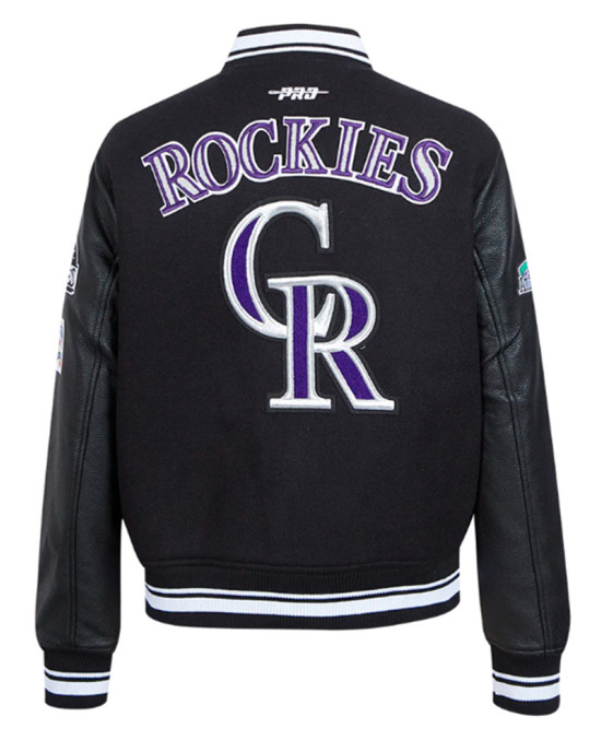 Retro Classic Rib Wool Colorado Rockies Varsity Jacket Retro Classic Rib Wool Colorado Rockies Varsity Jacket