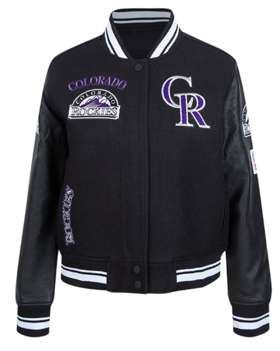 Retro Classic Rib Wool Colorado Rockies Varsity Jacket Retro Classic Rib Wool Colorado Rockies Varsity Jacket