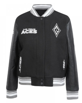 Retro Las Vegas Aces Classics Rib Varsity Jacket