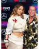 Rita Ora Elvis Duran Show Varsity Jacket - Cream Wool & Leather