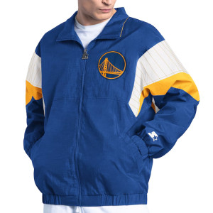 Royal Full-Zip Golden State Warriors Yard Line Jacket