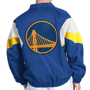 Royal Full-Zip Golden State Warriors Yard Line Jacket