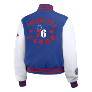 Royal/White Philadelphia 76ers Varsity Full-Zip Jacket