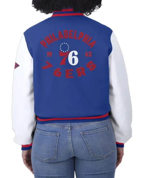 Royal/White Philadelphia 76ers Varsity Full-Zip Jacket Royal/White Philadelphia 76ers Varsity Full-Zip Jacket
