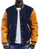 Royal Wool Body & Bright Gold Leather Sleeves Letterman Jacket Royal Wool Body & Bright Gold Leather Sleeves Letterman Jacket