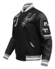 San Antonio Spurs Mashup Classic Rib Varsity Jacket San Antonio Spurs Mashup Classic Rib Varsity Jacket