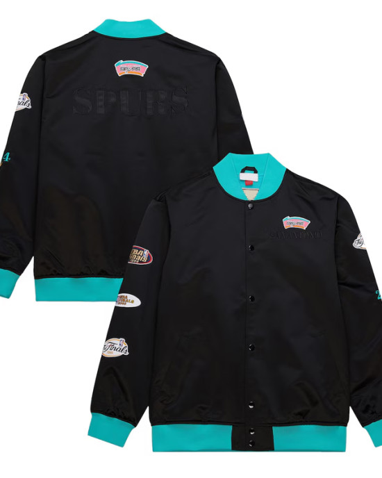 San Antonio Spurs OG 3.0 Lightweight Black Satin Jacket San Antonio Spurs OG 3.0 Lightweight Black Satin Jacket