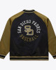 San Diego Padres Black/Olive Satin Double Clutch Jacket