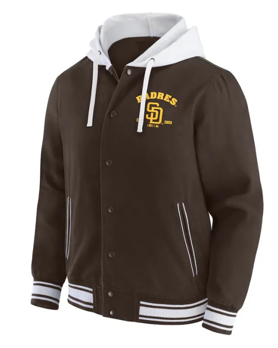 San Diego Padres Brown Cotton Hooded Jacket