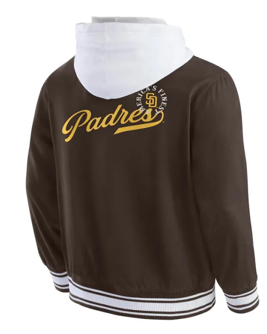 San Diego Padres Brown Cotton Hooded Jacket