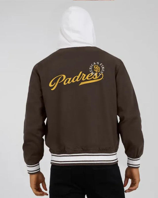 San Diego Padres Brown Cotton Hooded Jacket