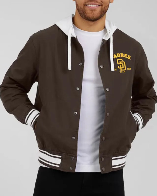 San Diego Padres Brown Cotton Hooded Jacket
