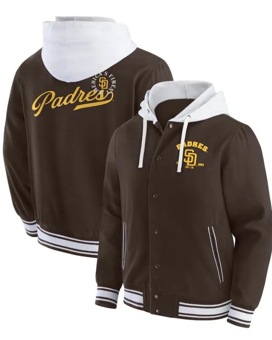 San Diego Padres Brown Cotton Hooded Jacket