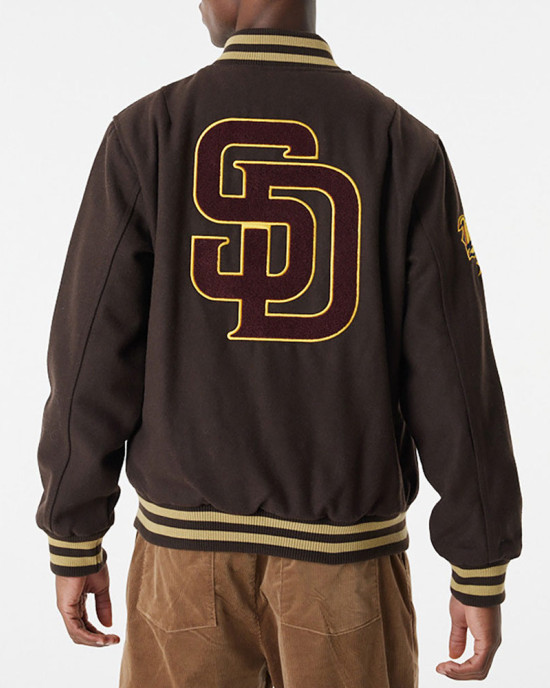 San Diego Padres Brown Wool Varsity Jacket San Diego Padres Brown Wool Varsity Jacket
