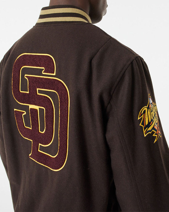 San Diego Padres Brown Wool Varsity Jacket San Diego Padres Brown Wool Varsity Jacket