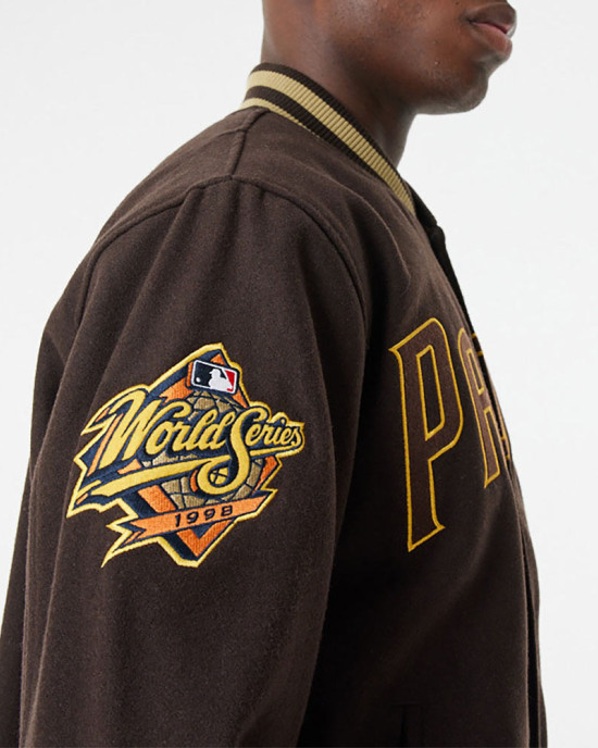 San Diego Padres Brown Wool Varsity Jacket San Diego Padres Brown Wool Varsity Jacket