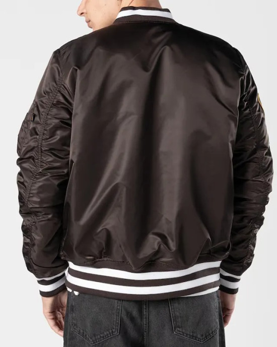 San Diego Padres Full-Zip Brown Bomber Jacket