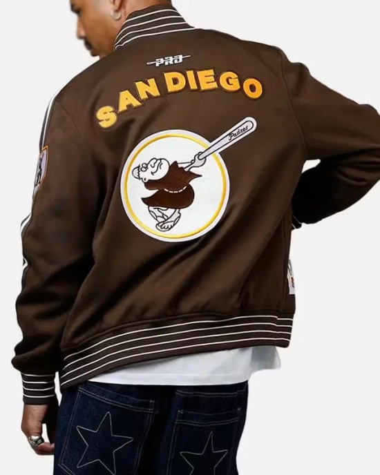 San Diego Padres Logo Game Day Brown Jacket
