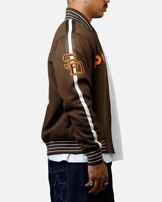 San Diego Padres Logo Game Day Brown Jacket