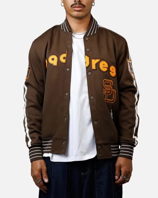 San Diego Padres Logo Game Day Brown Jacket