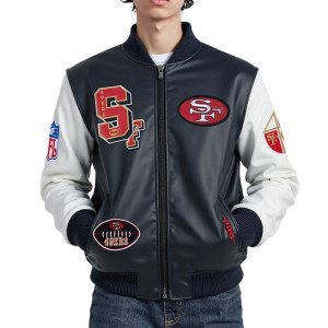 San Francisco 49ers Best Of Men's Leather Varsity Jacket