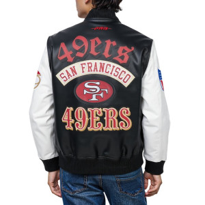 San Francisco 49ers Best Of Men's Leather Varsity Jacket