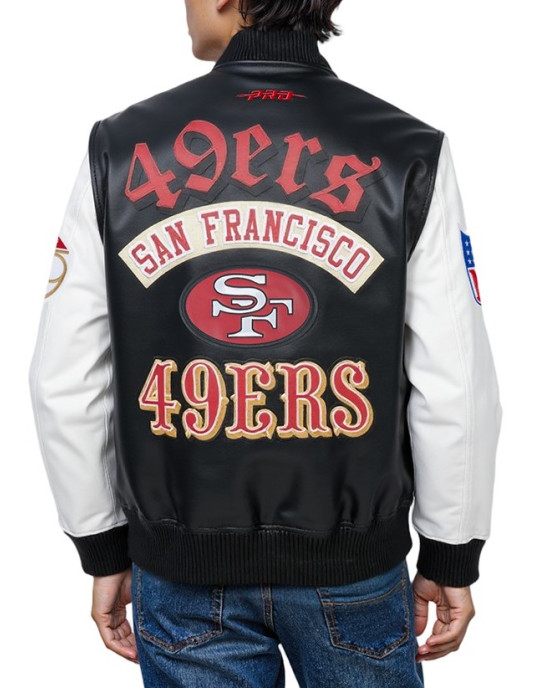 San Francisco 49ers Best Of Men's Leather Varsity Jacket