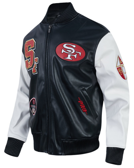 San Francisco 49ers Best Of Men's Leather Varsity Jacket