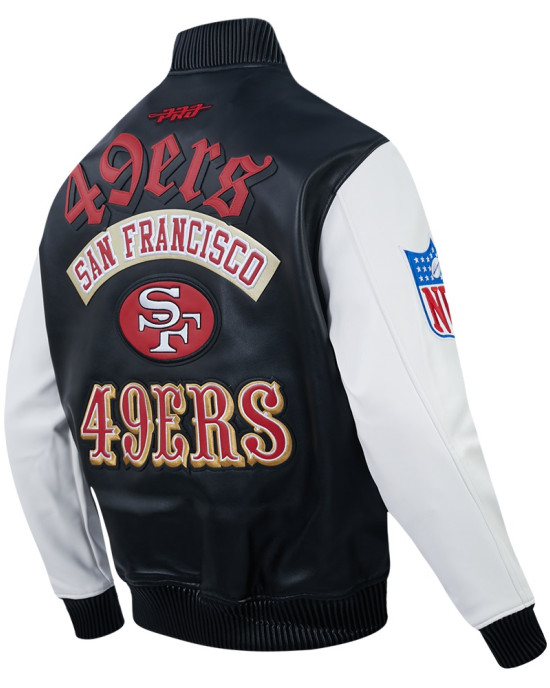 San Francisco 49ers Best Of Men's Leather Varsity Jacket