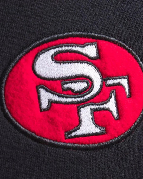 San Francisco 49ers Black Striped Fleece Jacket San Francisco 49ers Black Striped Fleece Jacket